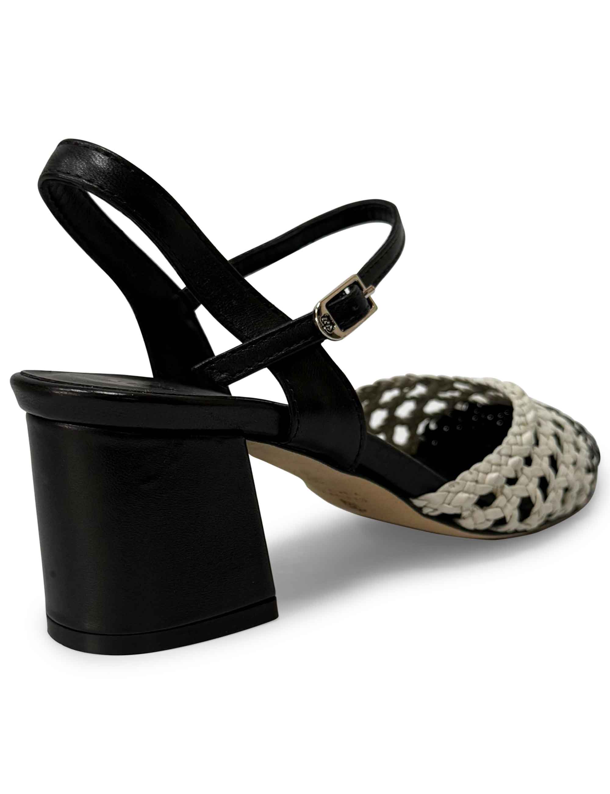 Décolleté intreccio nero e bianco CH2520/L