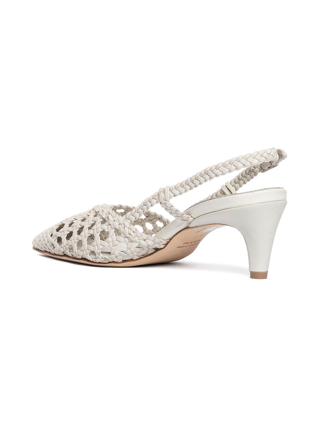 Escarpins slingback tressés multicolores CH1766