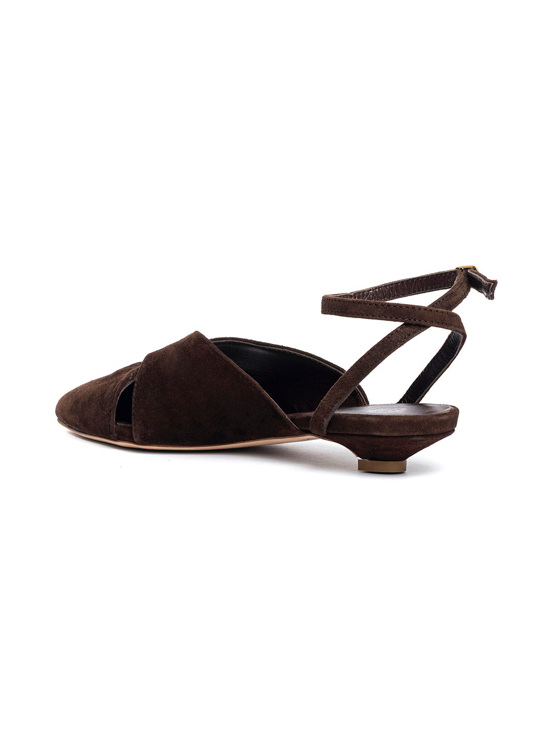 Ballerina con laccio alla caviglia Camoscio CH2672/RT