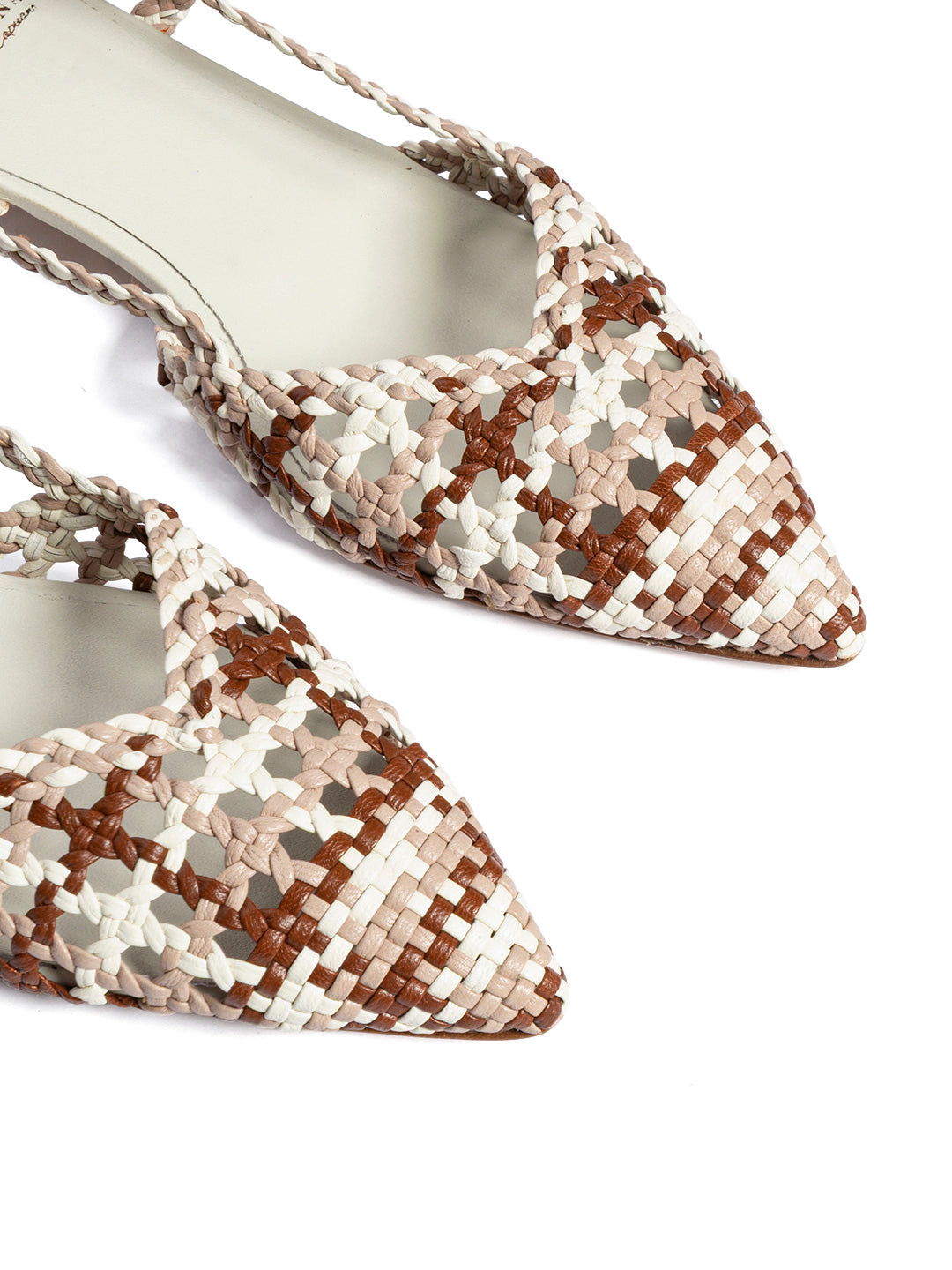Ballerine slingback in pelle intrecciata CH2570/RT