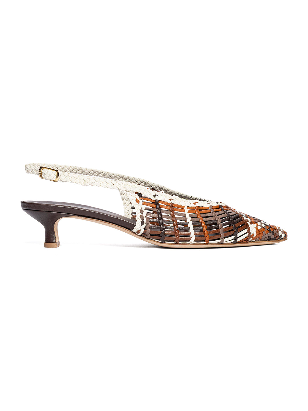 Pumps slingback woven Coffee CH2657/RT