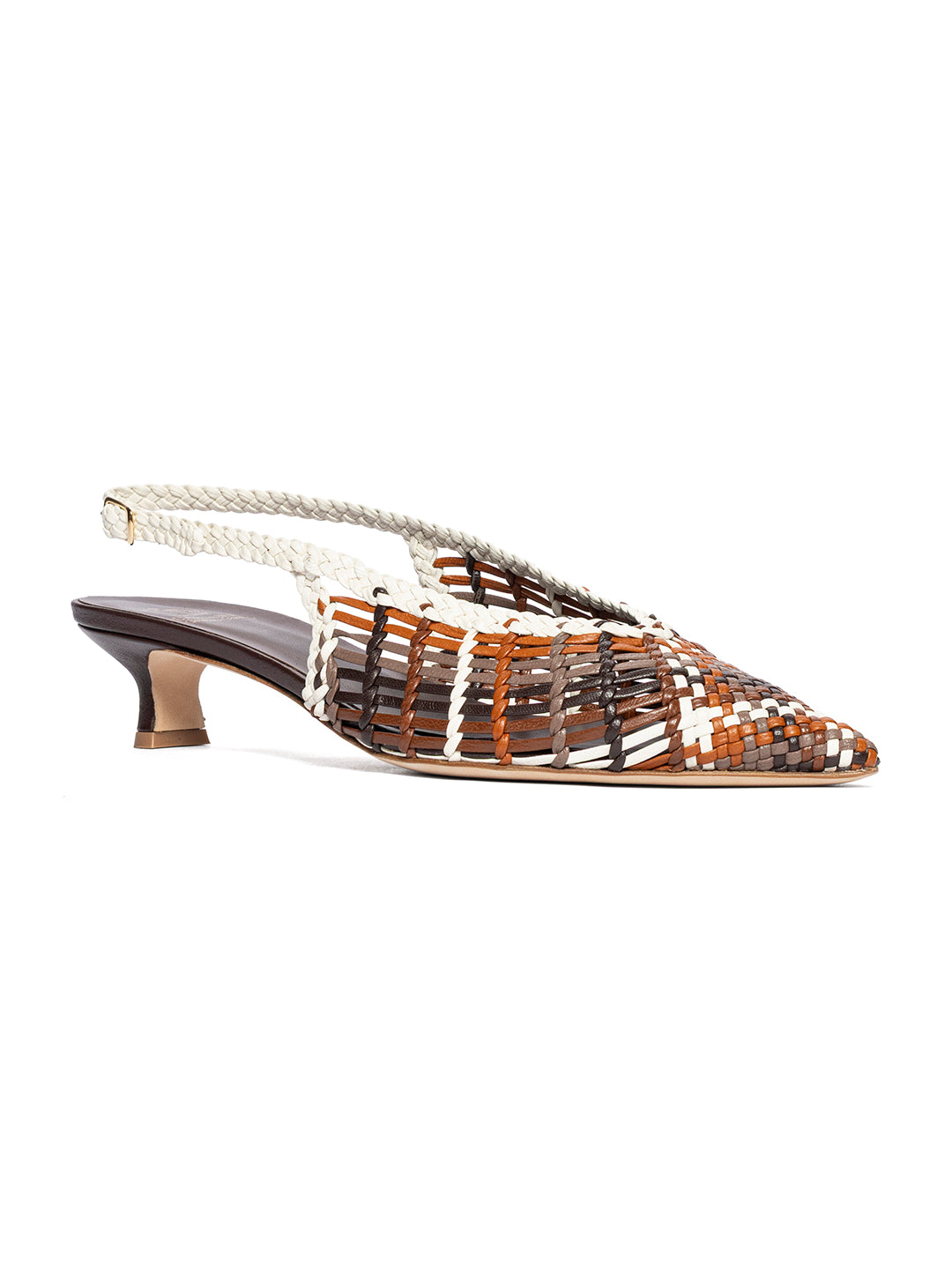 Pumps slingback woven Coffee CH2657/RT