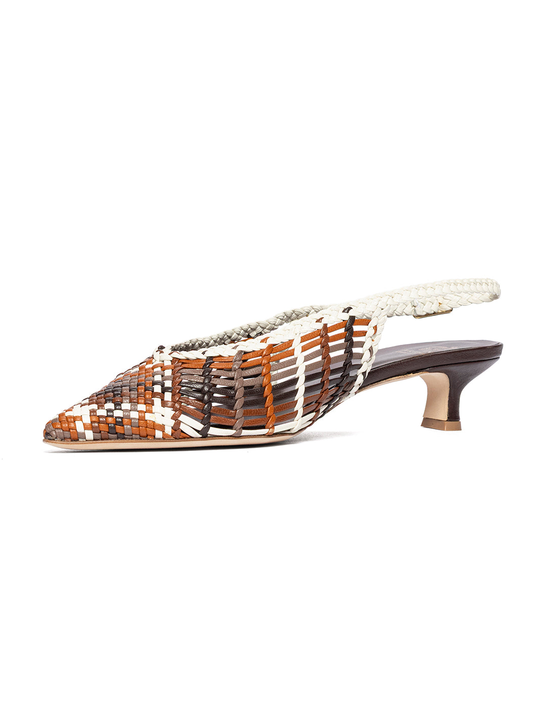 Pumps slingback woven Coffee CH2657/RT