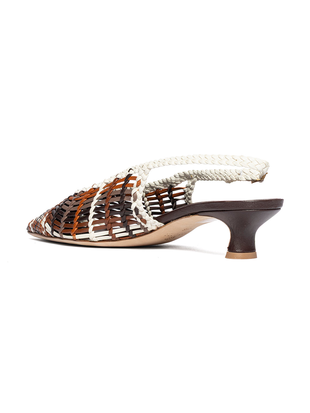 Pumps slingback woven Coffee CH2657/RT