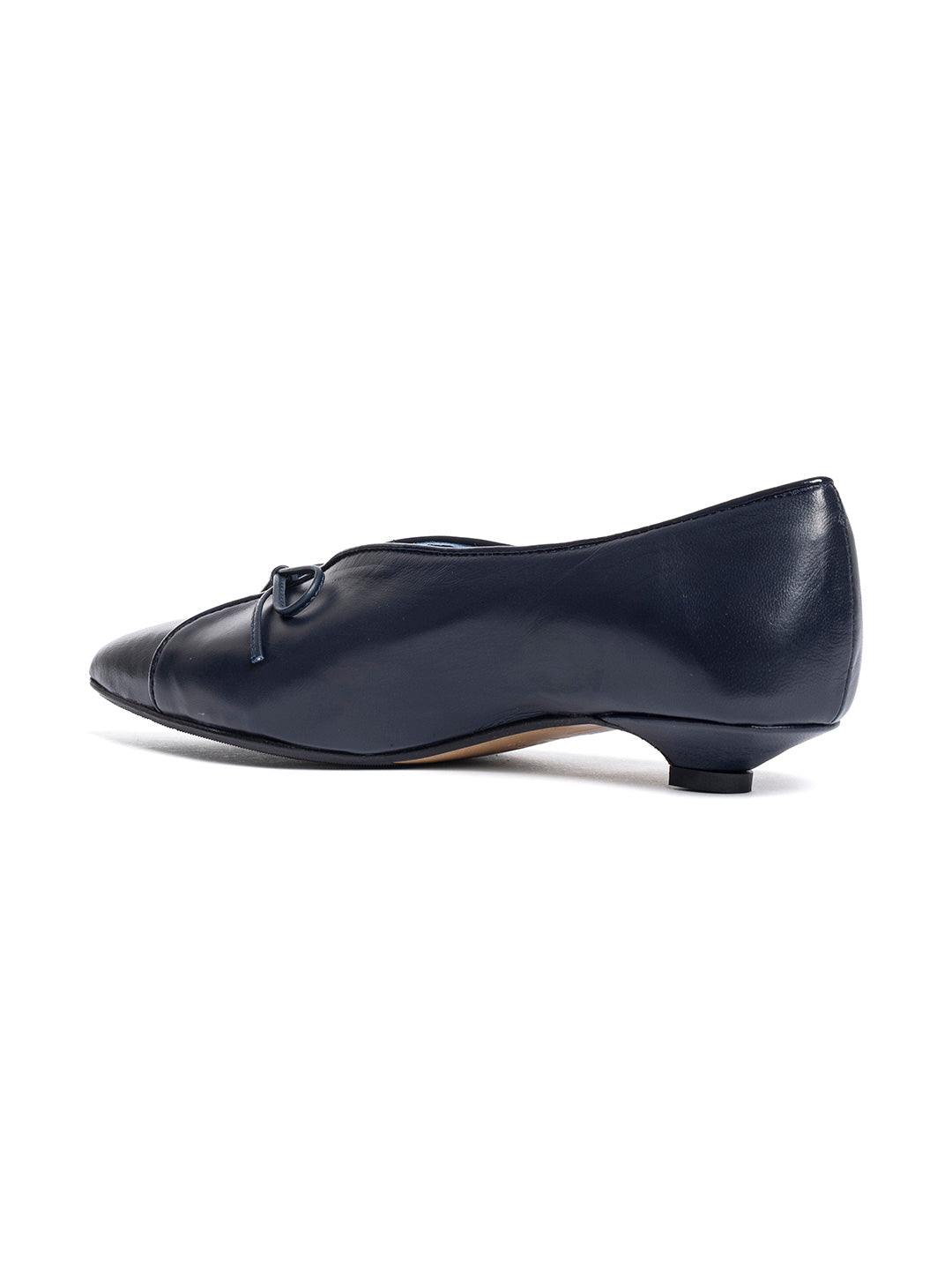 Décolleté in pelle e vernice DE2604RT - Blu oceano