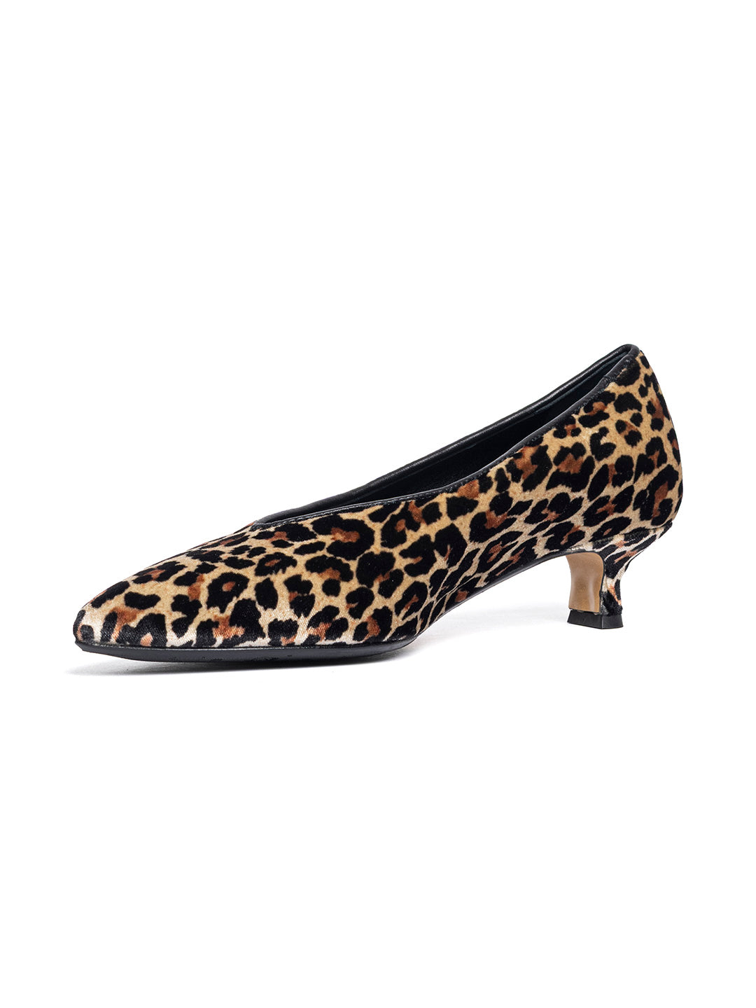 Décolleté in velluto DE2606RT - Leopardo nero