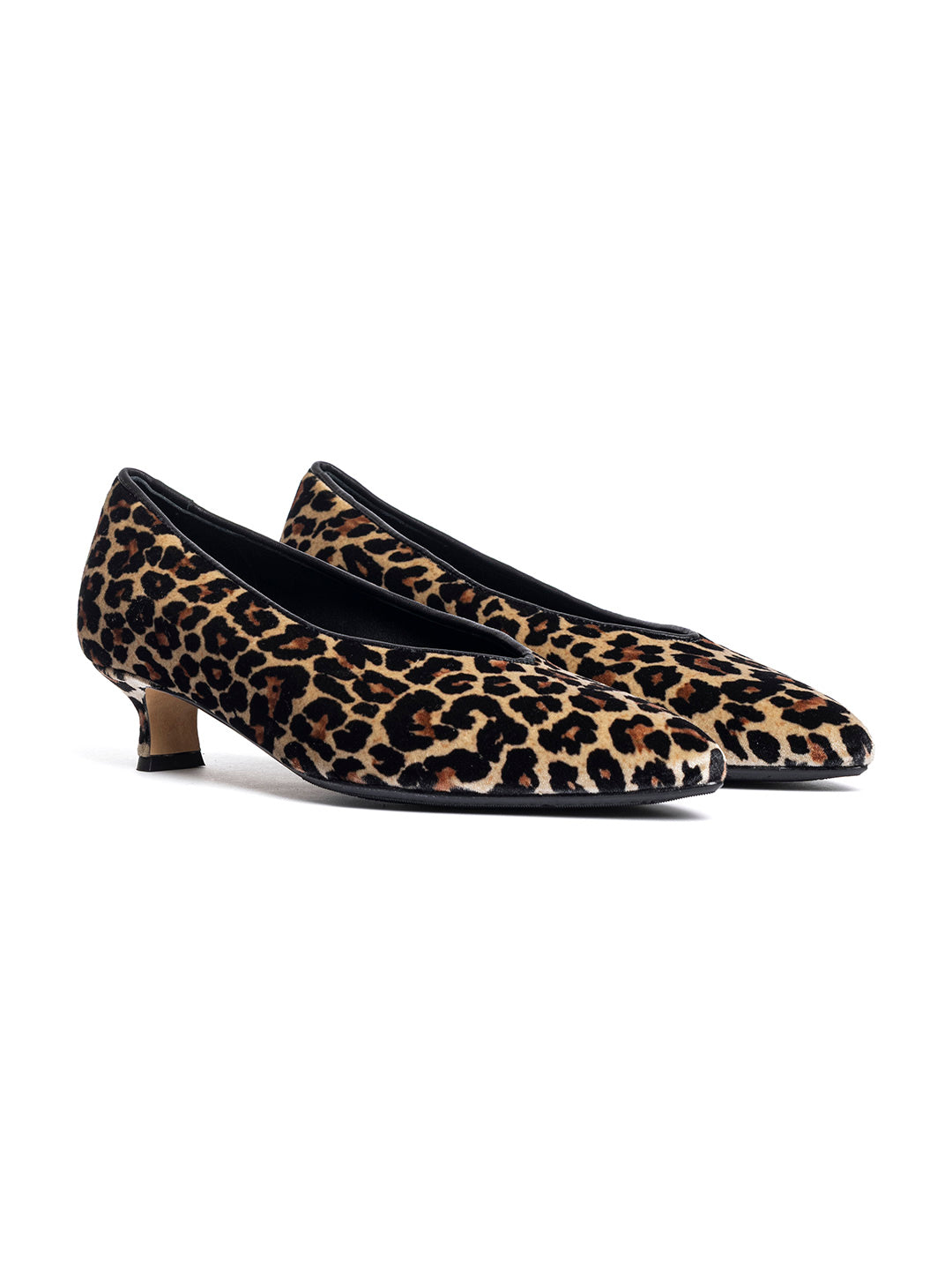 Décolleté in velluto DE2606RT - Leopardo nero