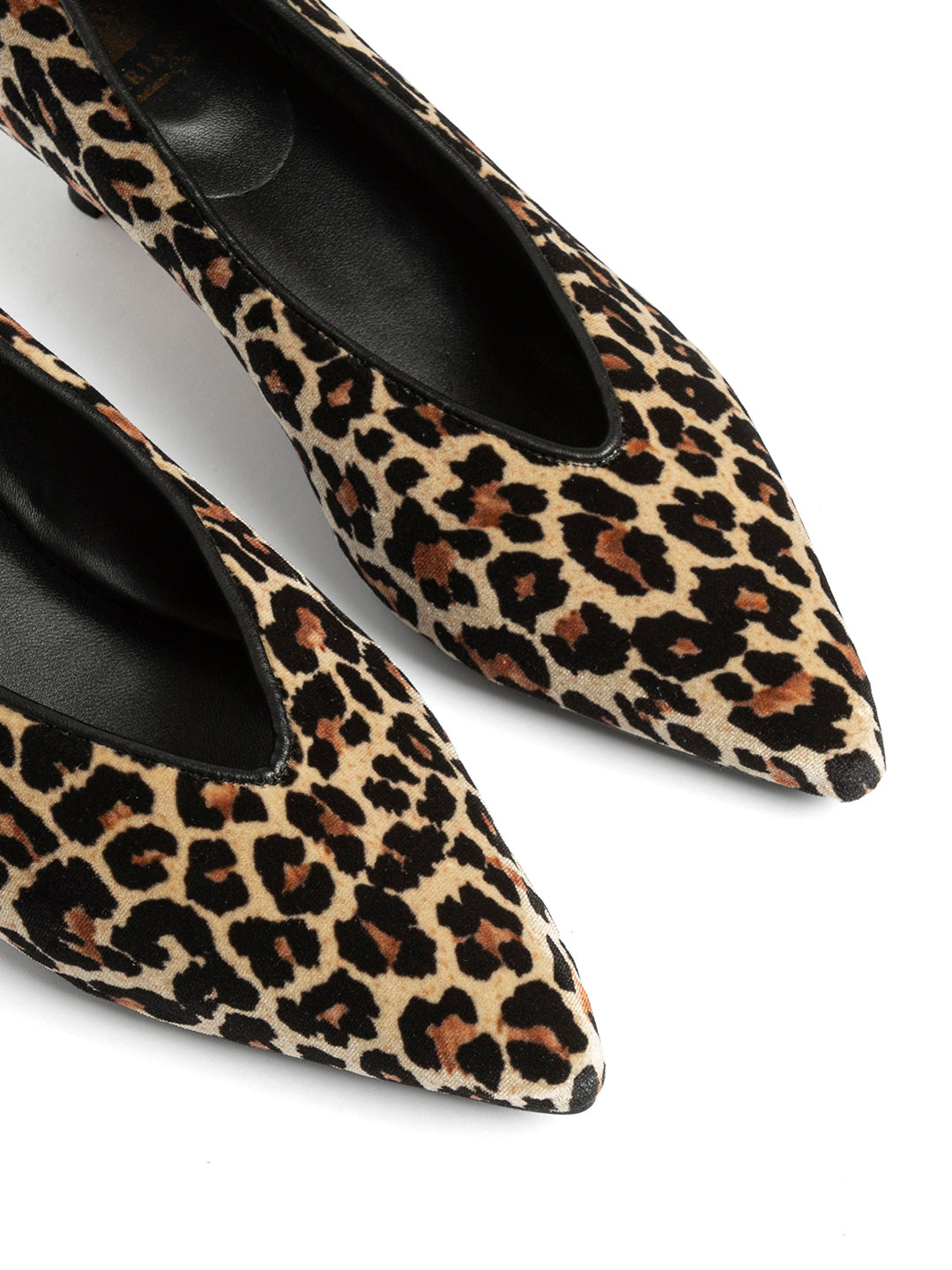 Décolleté in velluto DE2606RT - Leopardo nero
