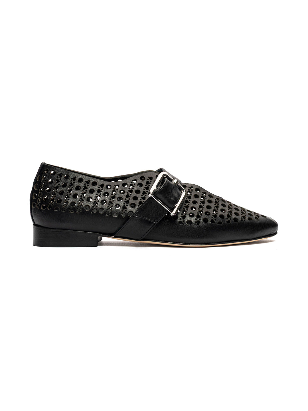 Ballerina in pelle traforata BL2676