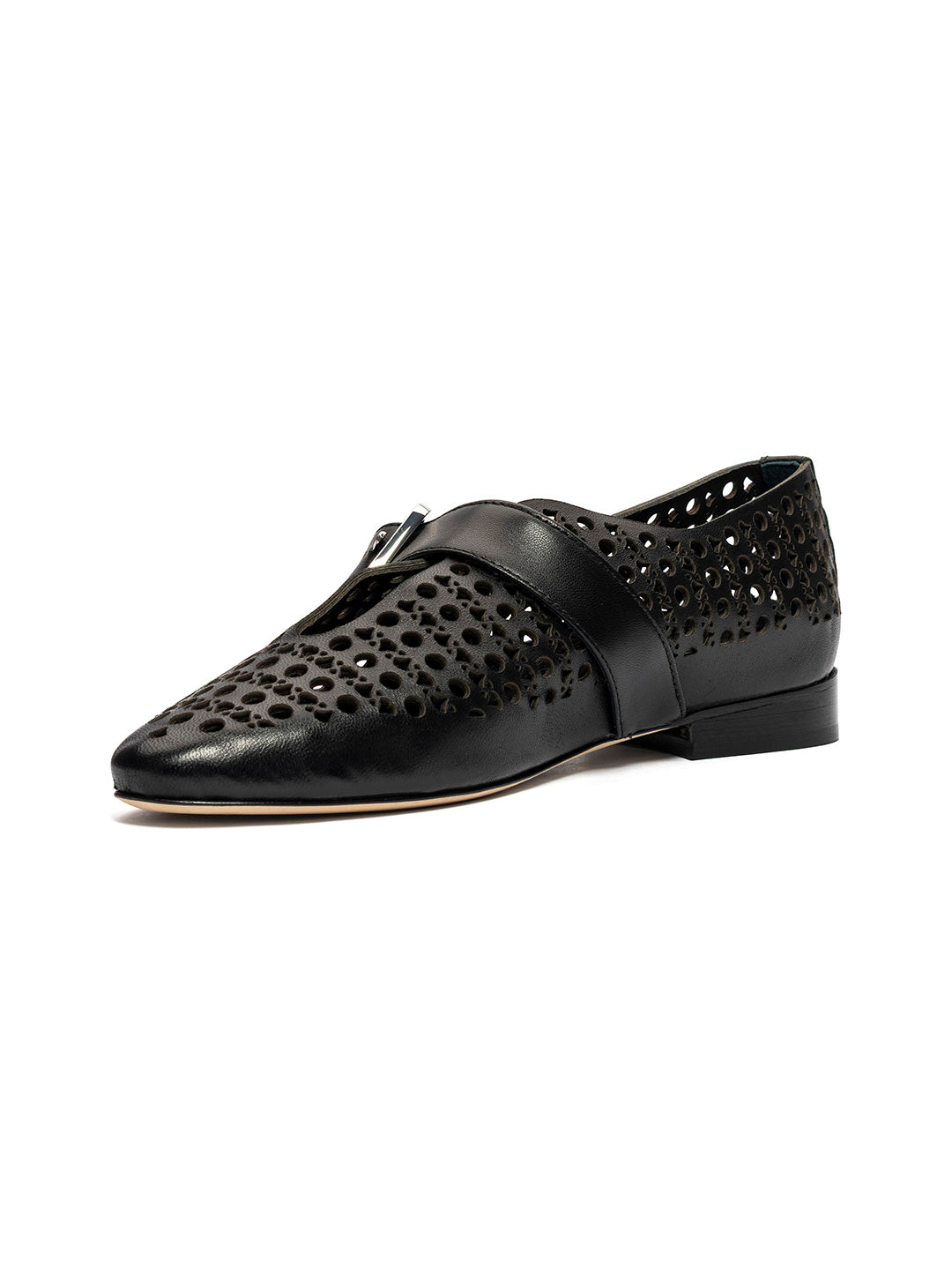 Ballerina in pelle traforata BL2676