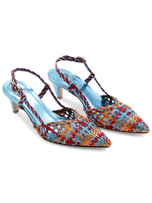 Décolleté slingback intreccio multicielo CH1766