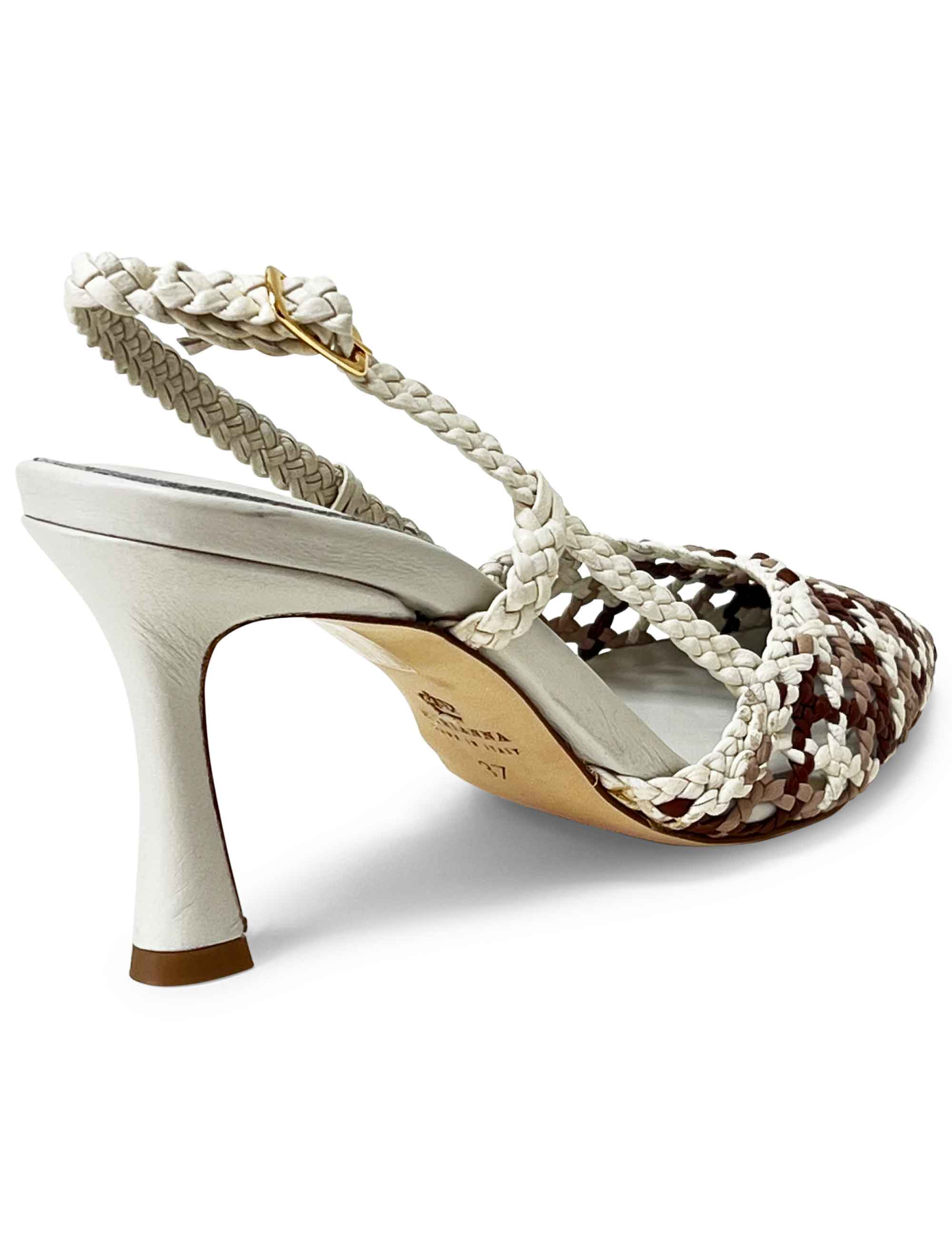 Décolleté slingback in pelle intrecciata CH1767/RT