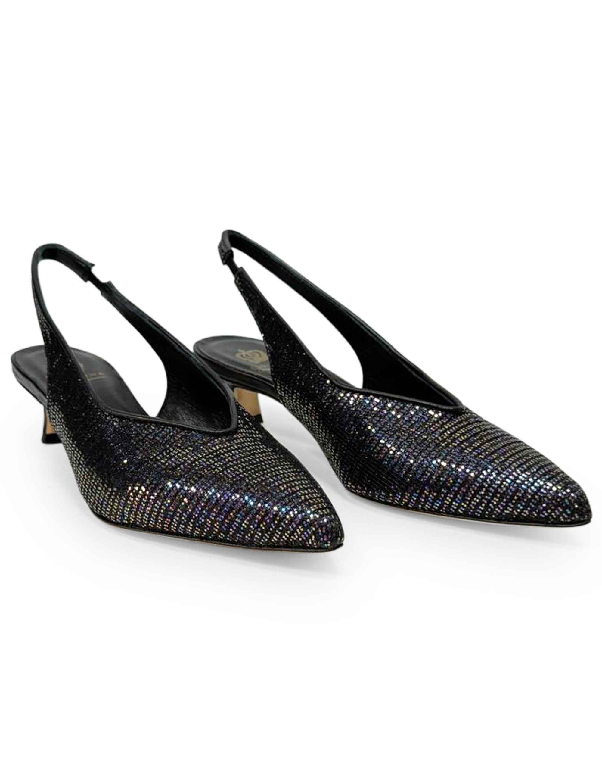 Décolleté slingback in moon prugna CH2529/RT