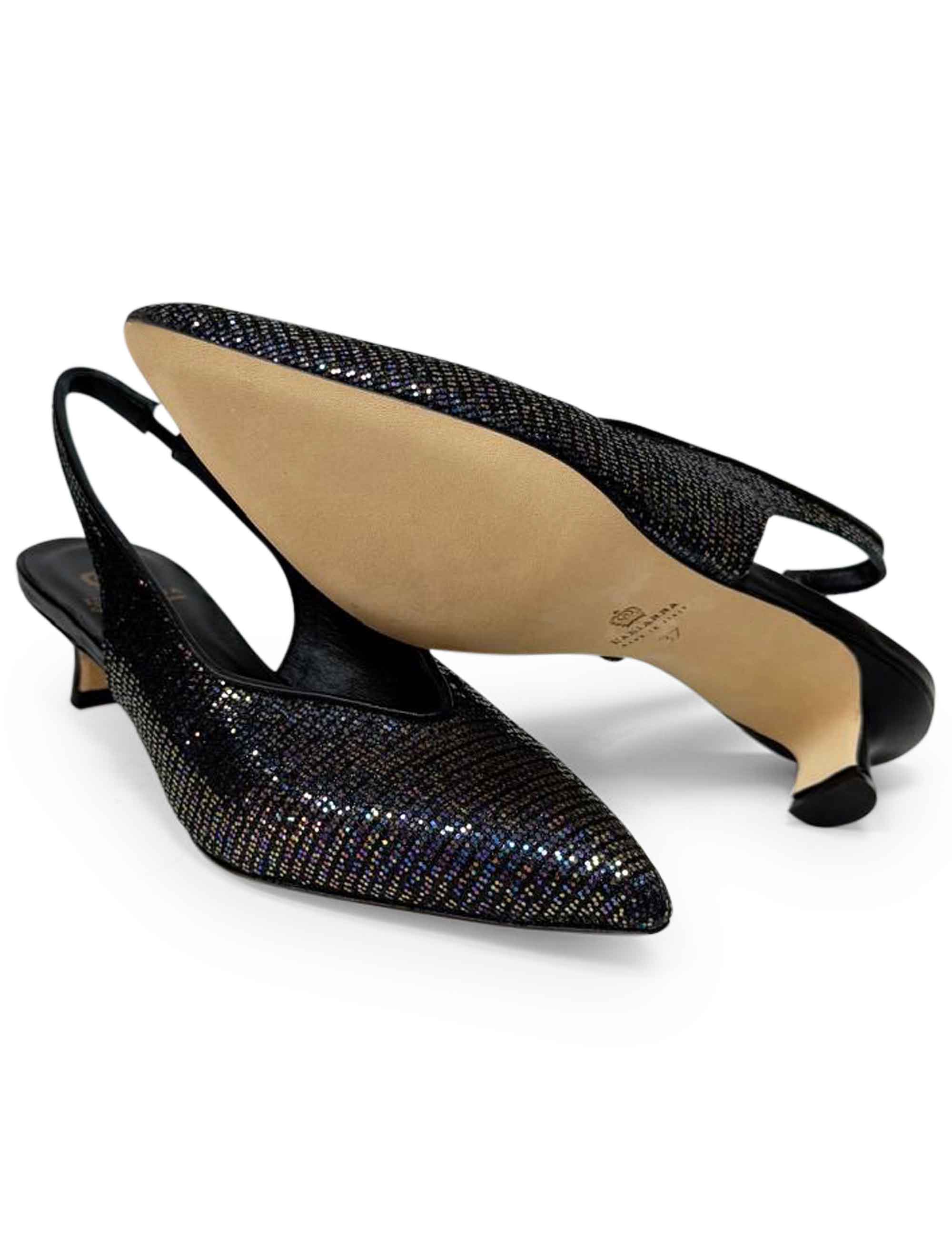 Décolleté slingback in moon prugna CH2529/RT