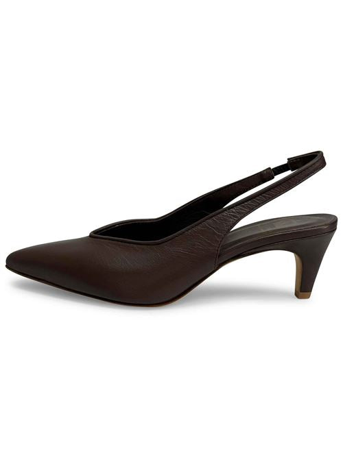 Escarpins slingback marron foncé CH2576
