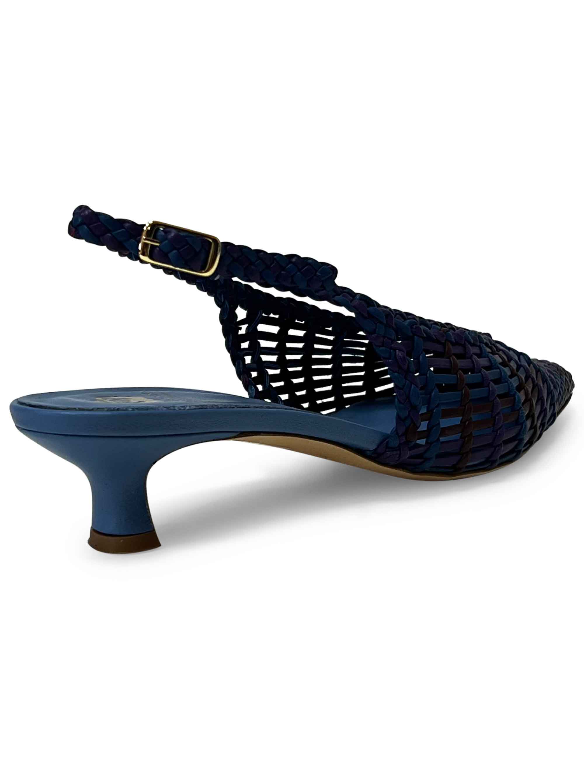 Décolleté slingback in pelle intrecciata CH2657/RT