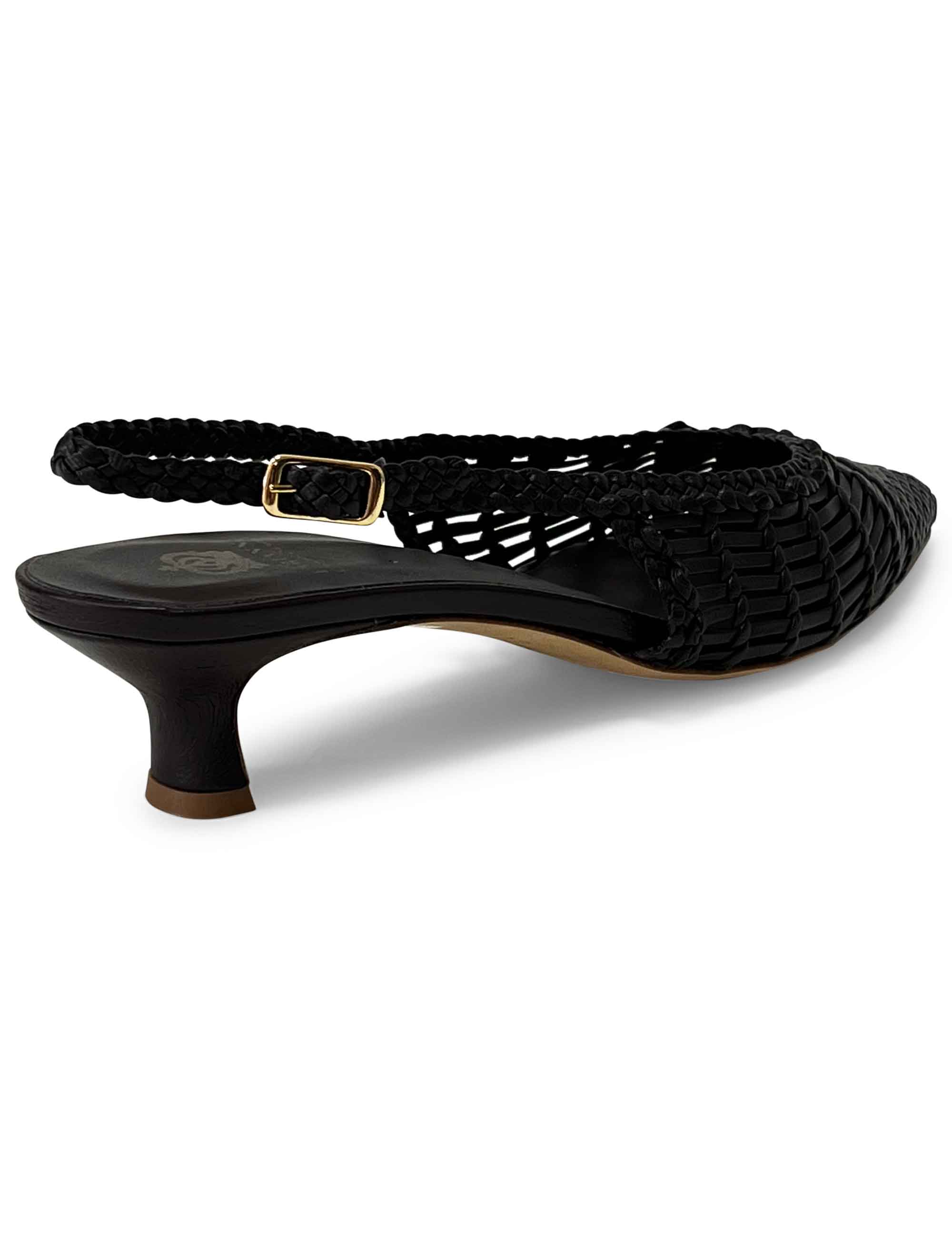 Décolleté slingback in pelle intrecciata CH2657/RT