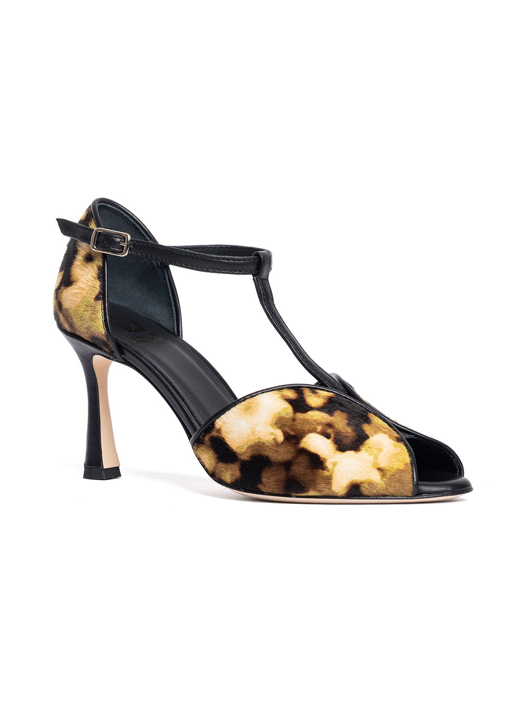 Tanghere spuntate in cavallino flower SP1612/RT - Beige/Nero