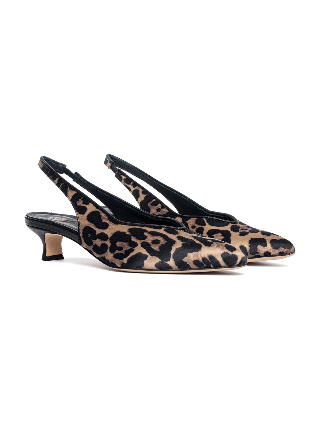 Slingback in raso leopardato CH2529/RT