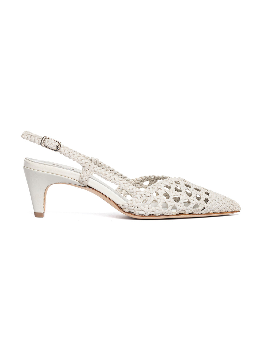 Escarpins slingback tressés multicolores CH1766