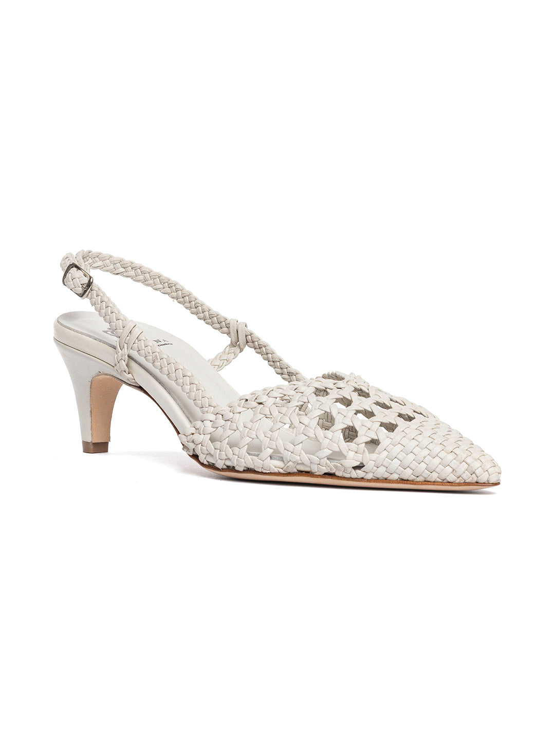 Escarpins slingback tressés multicolores CH1766