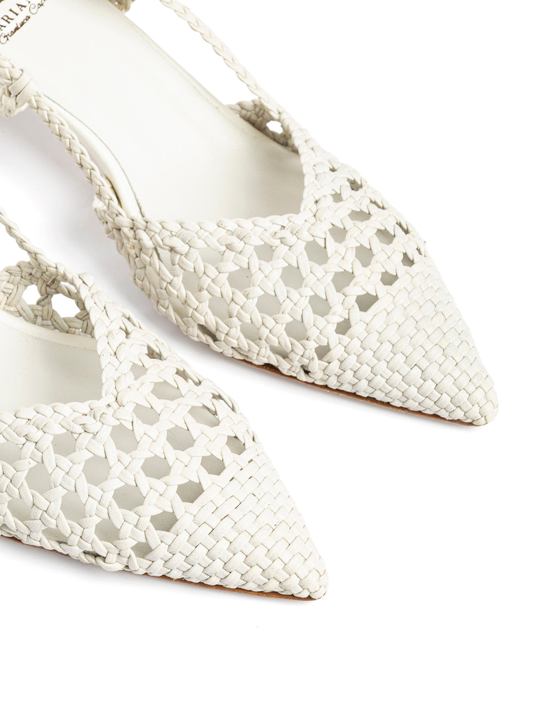 Escarpins slingback tressés multicolores CH1766