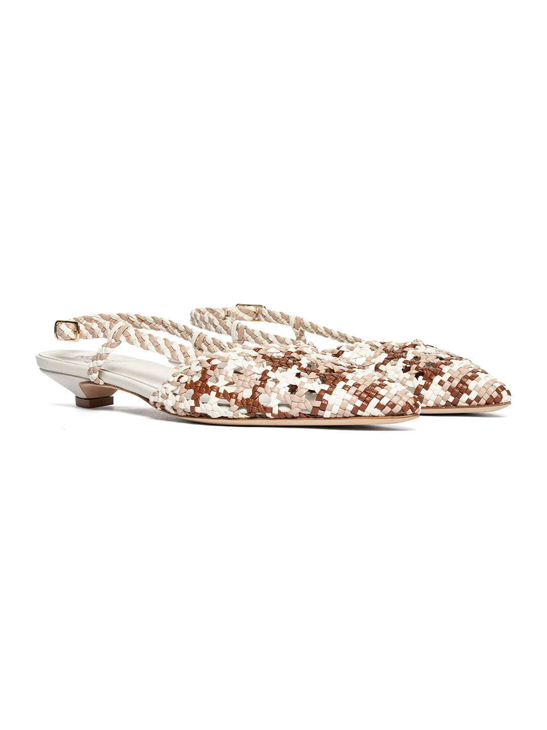 Ballerine slingback in pelle intrecciata CH2570/RT