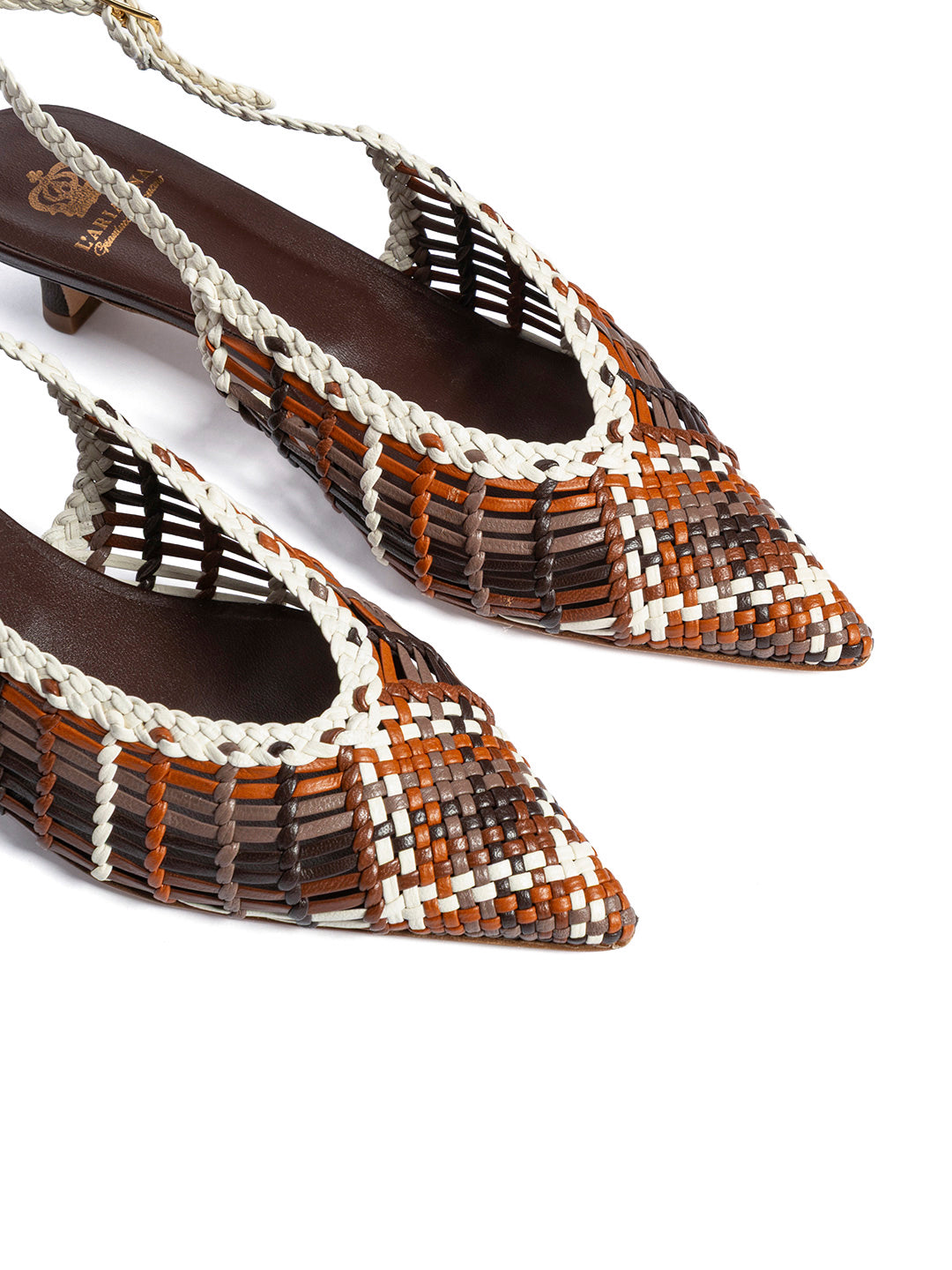 Pumps slingback woven Coffee CH2657/RT