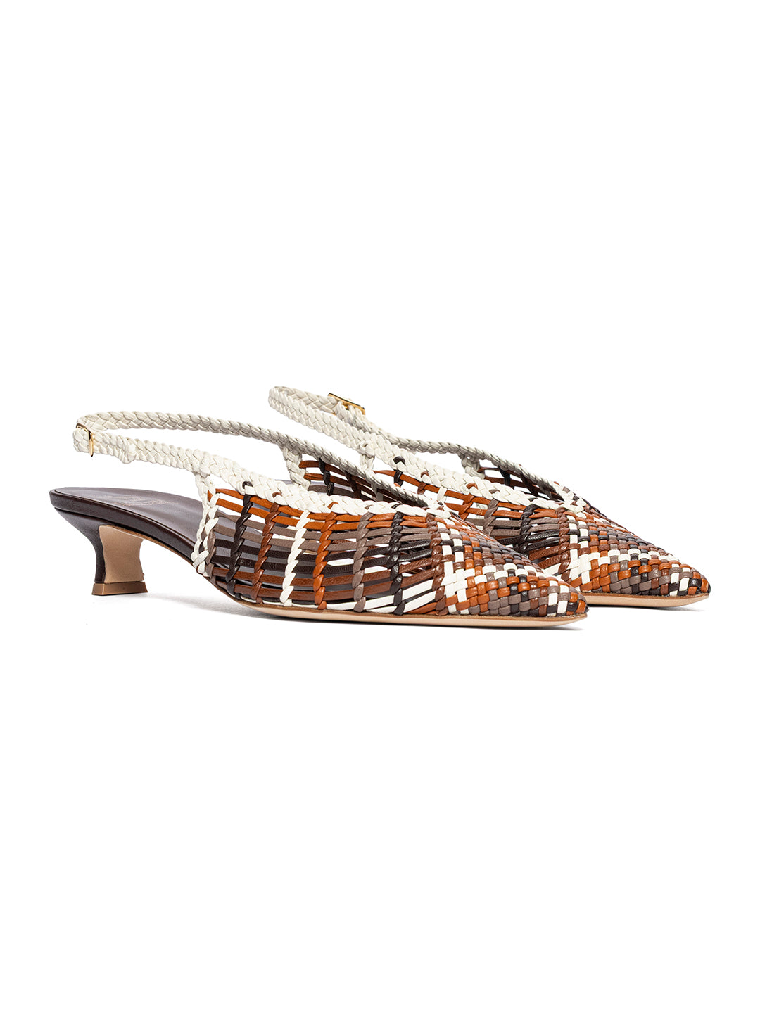Pumps slingback woven Coffee CH2657/RT