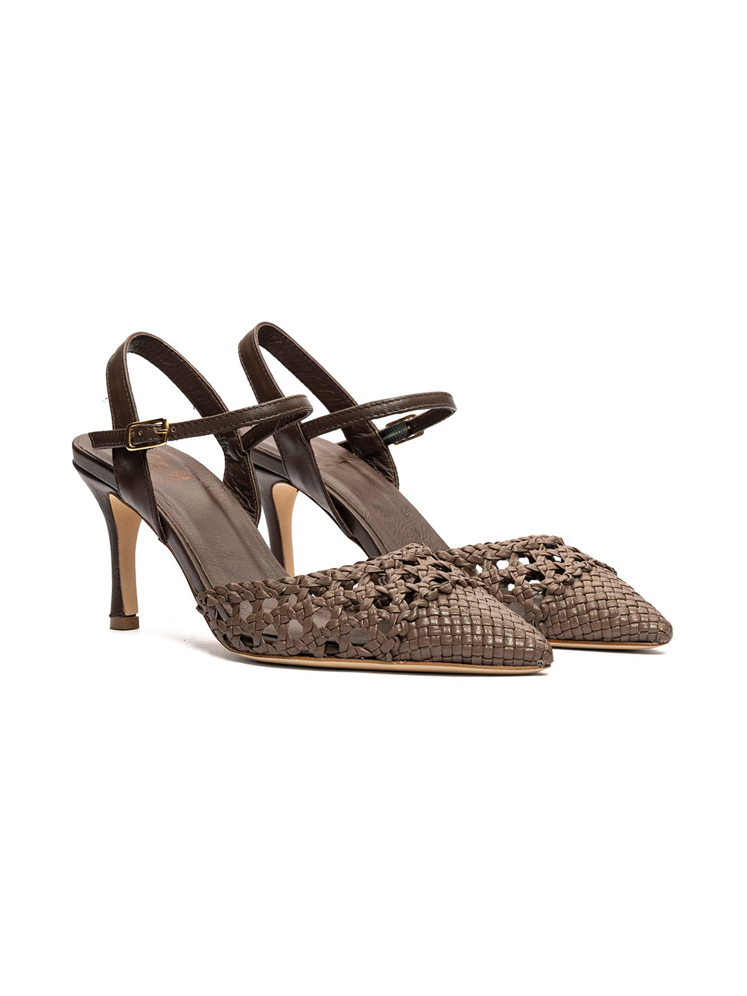 Décolleté in pelle intrecciata CH2659/F