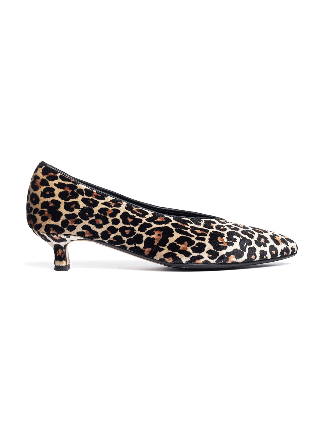 Décolleté in velluto DE2606RT - Leopardo nero