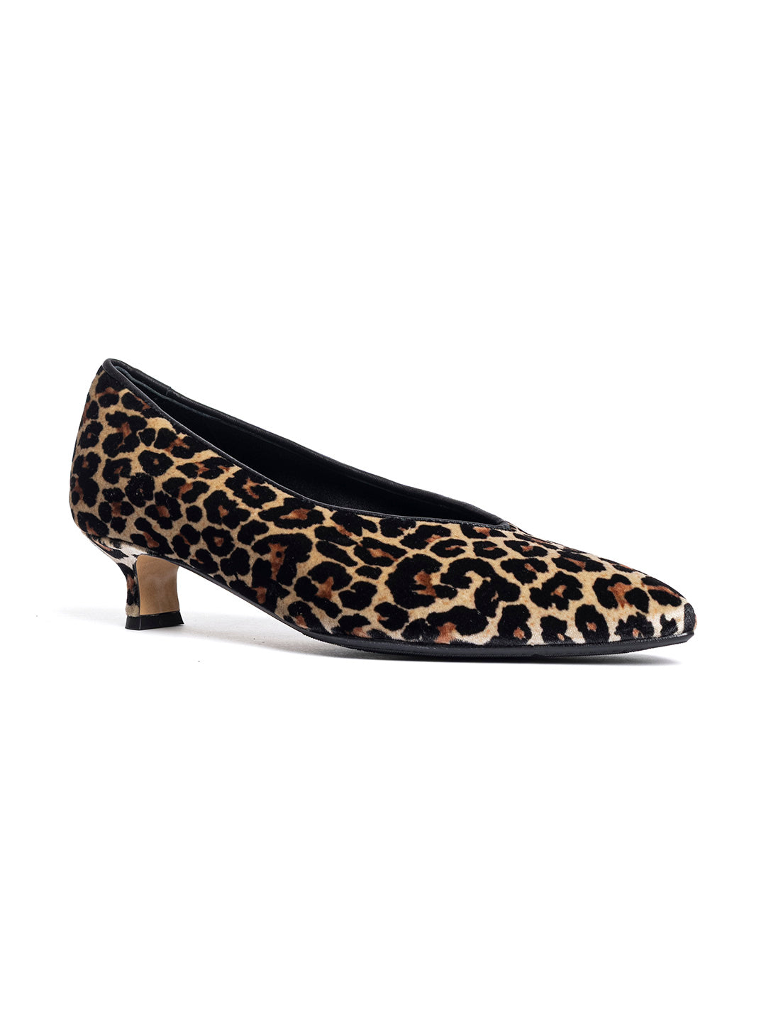 Décolleté in velluto DE2606RT - Leopardo nero