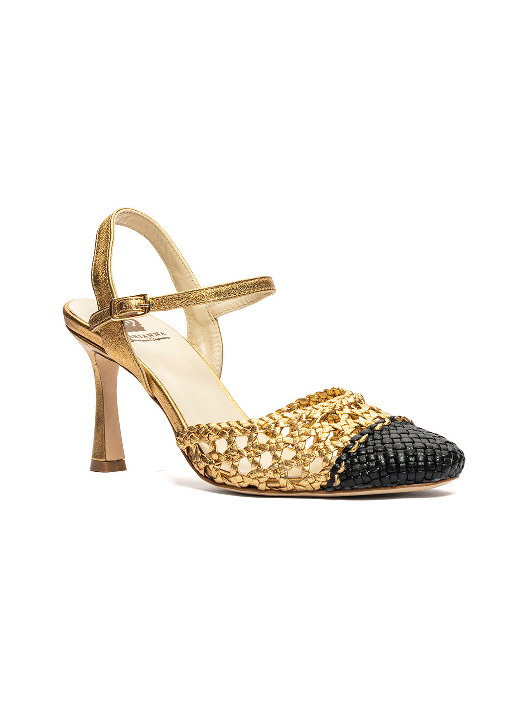 Décolleté in pelle intrecciata CH2504/RT