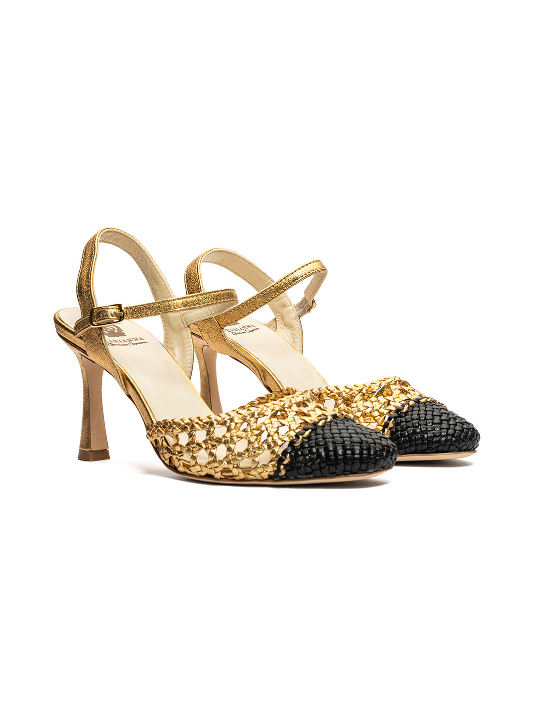 Décolleté in pelle intrecciata CH2504/RT