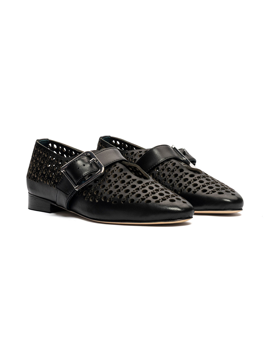 Ballerina in pelle traforata BL2676