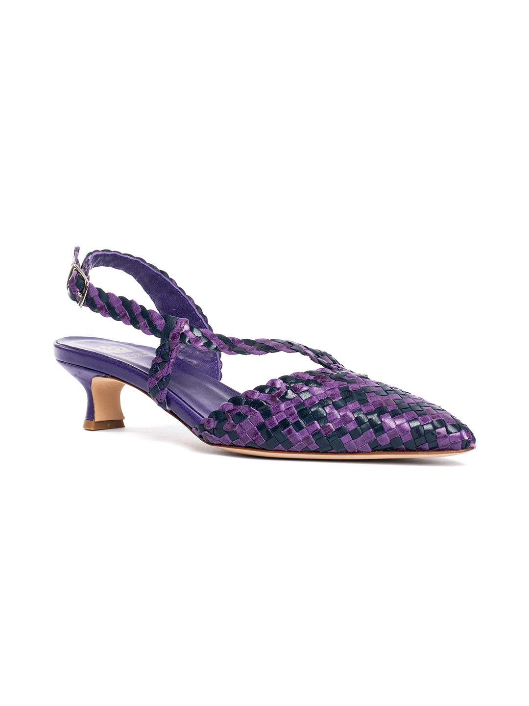 Décolleté slingback in pelle intrecciata CH2568/RT
