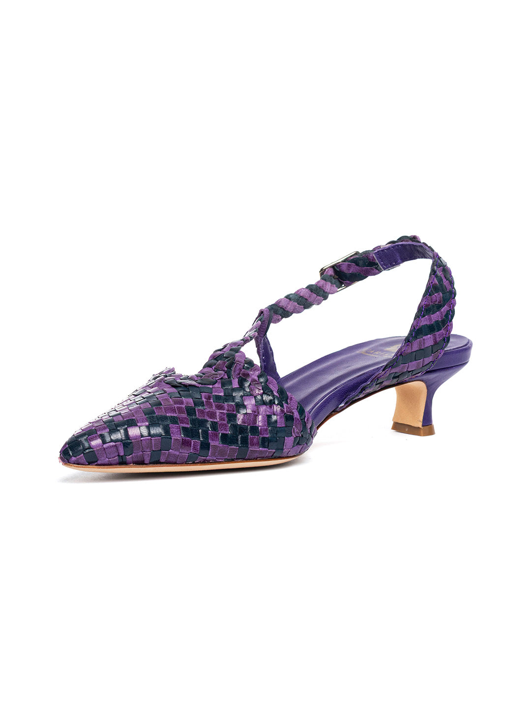 Décolleté slingback in pelle intrecciata CH2568/RT