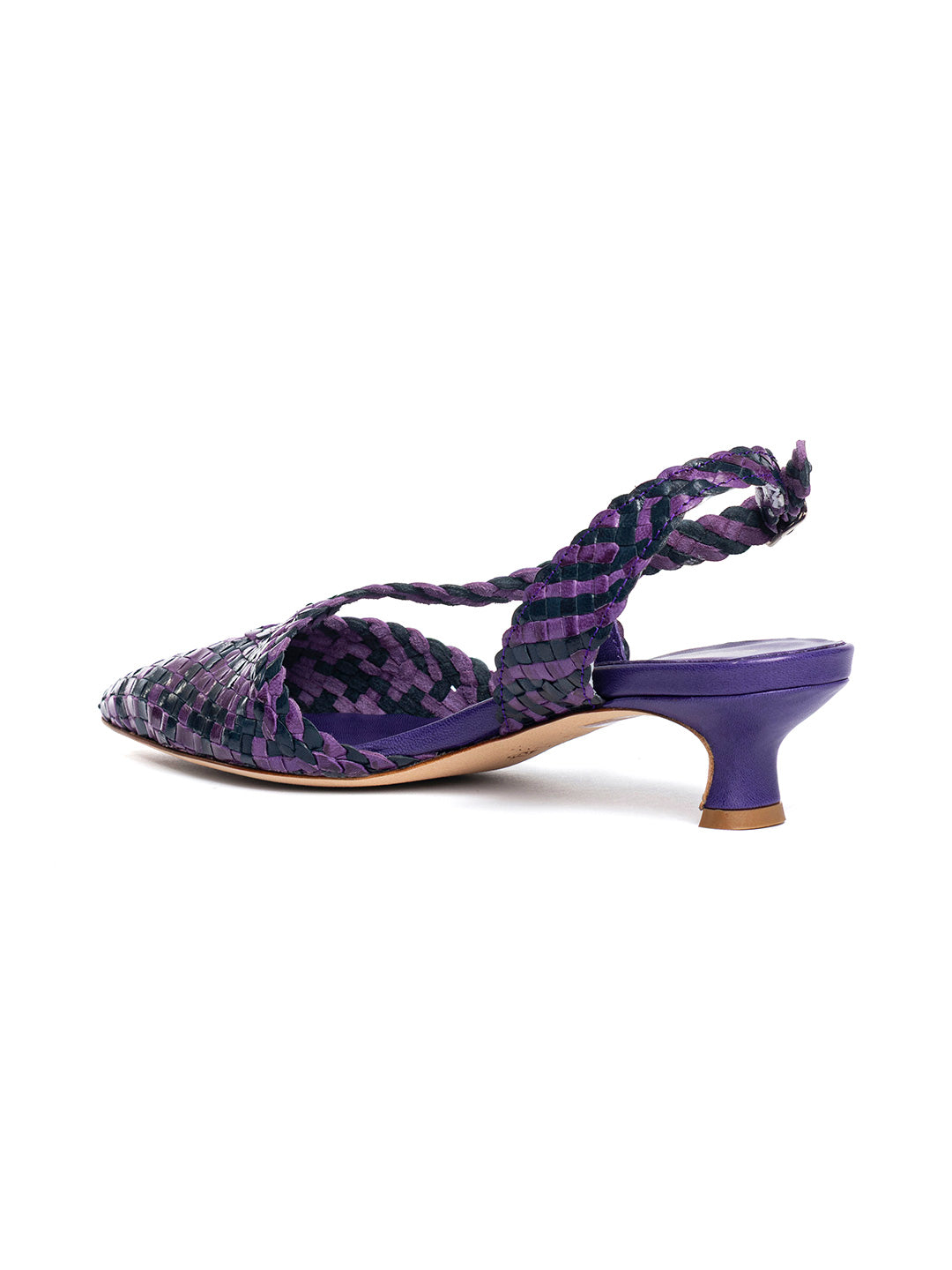 Décolleté slingback in pelle intrecciata CH2568/RT