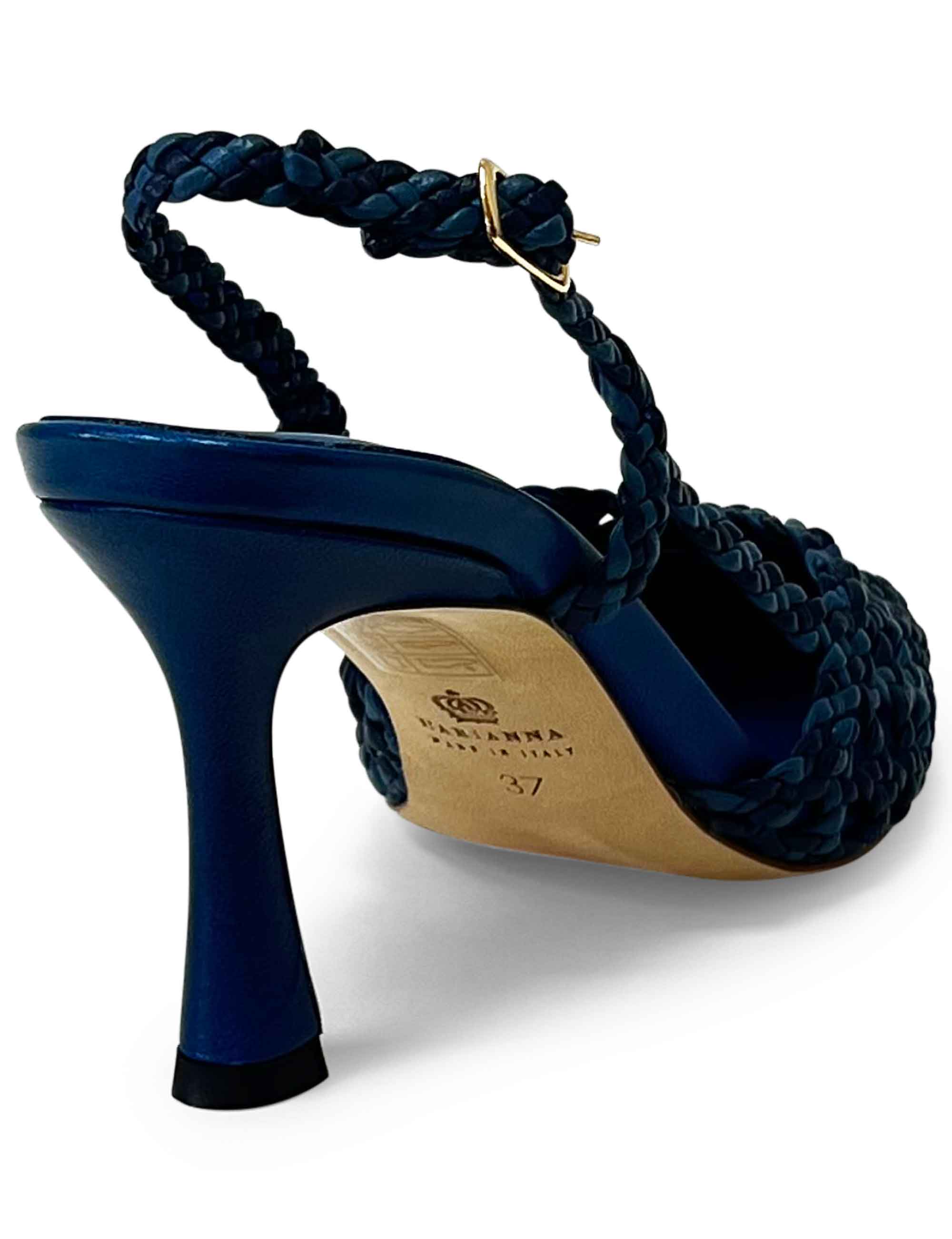Décolleté slingback in pelle intrecciata CH1767/RT
