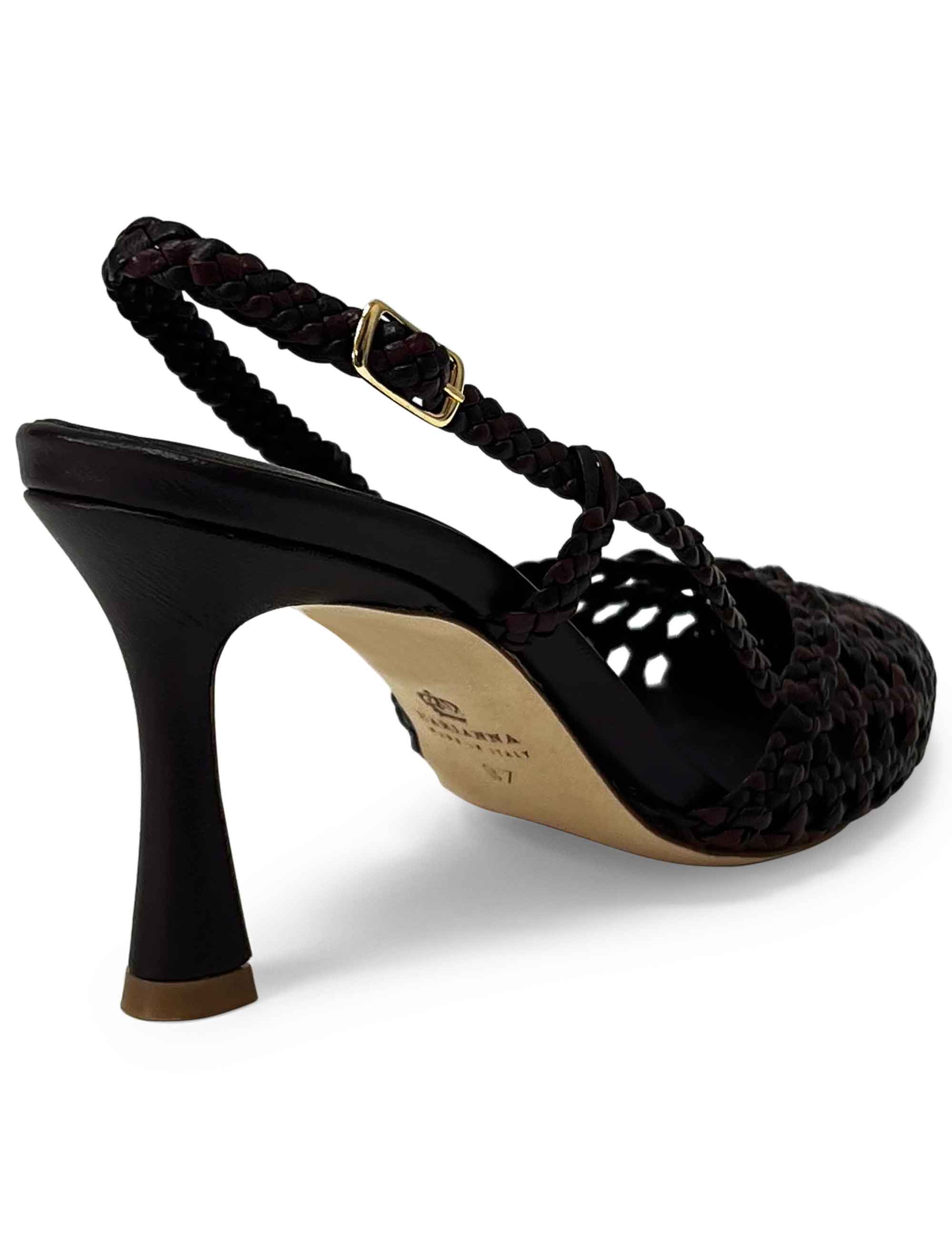 Décolleté slingback in pelle intrecciata CH1767/RT