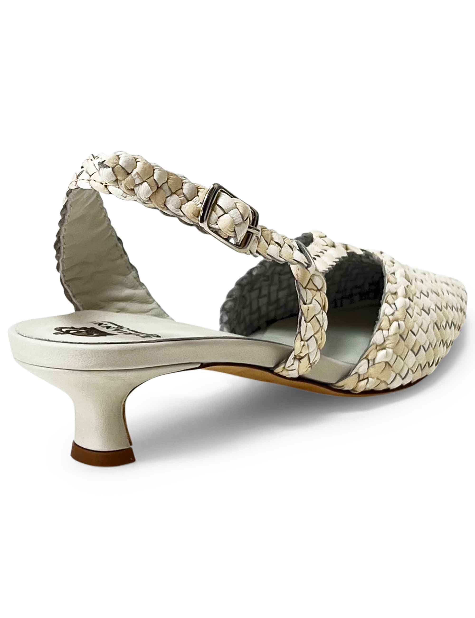 Décolleté slingback in pelle intrecciata CH2568/RT