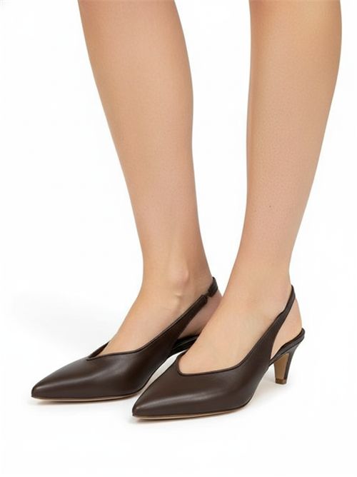 Escarpins slingback marron foncé CH2576