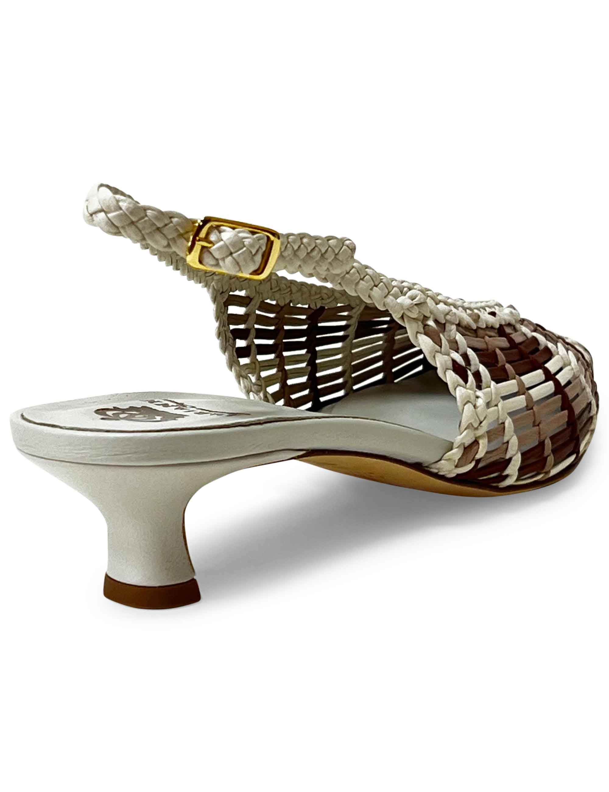 Décolleté slingback in pelle intrecciata CH2657/RT