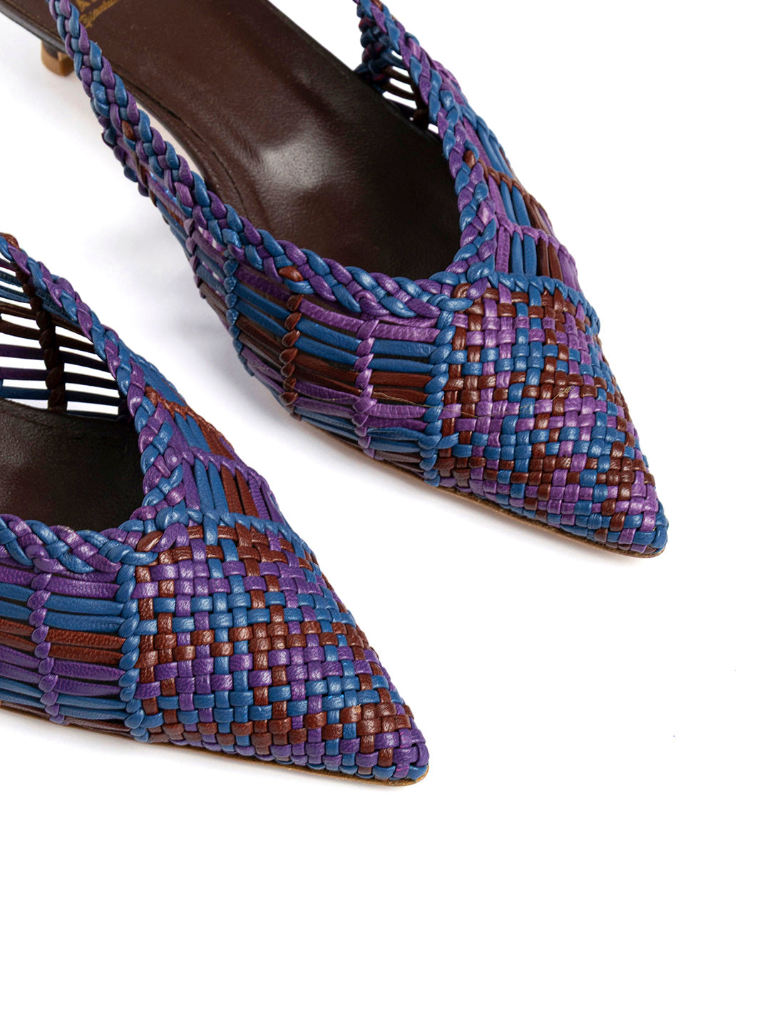 Pumps slingback woven Coffee CH2657/RT