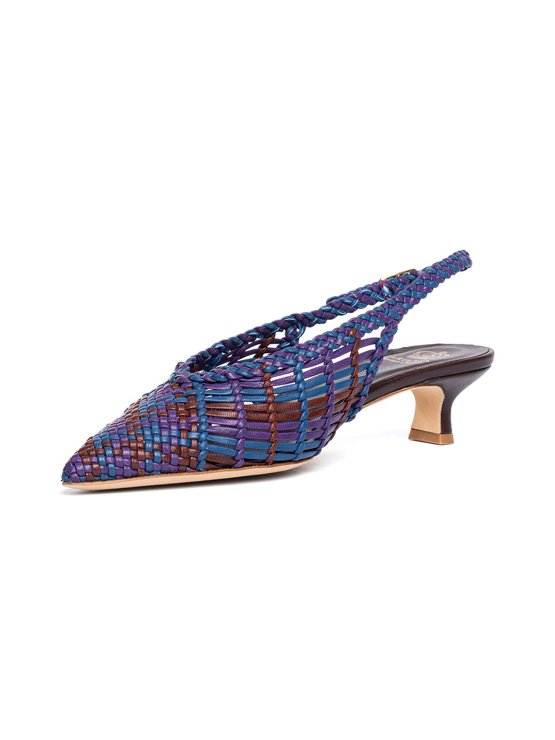 Pumps slingback woven Coffee CH2657/RT
