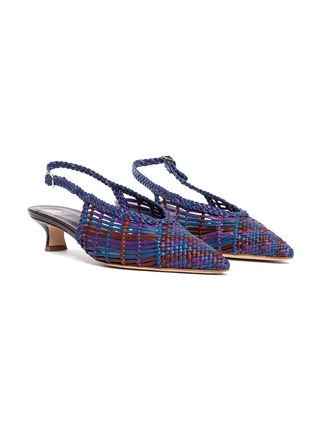 Pumps slingback woven Coffee CH2657/RT