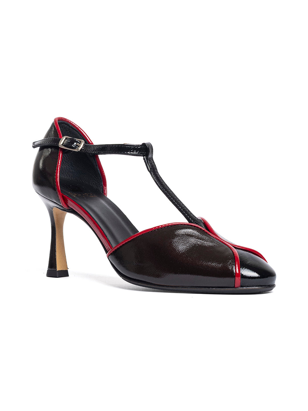 Tanghere in vernice TG1660/RT - Nero/Rosso/Testa di moro